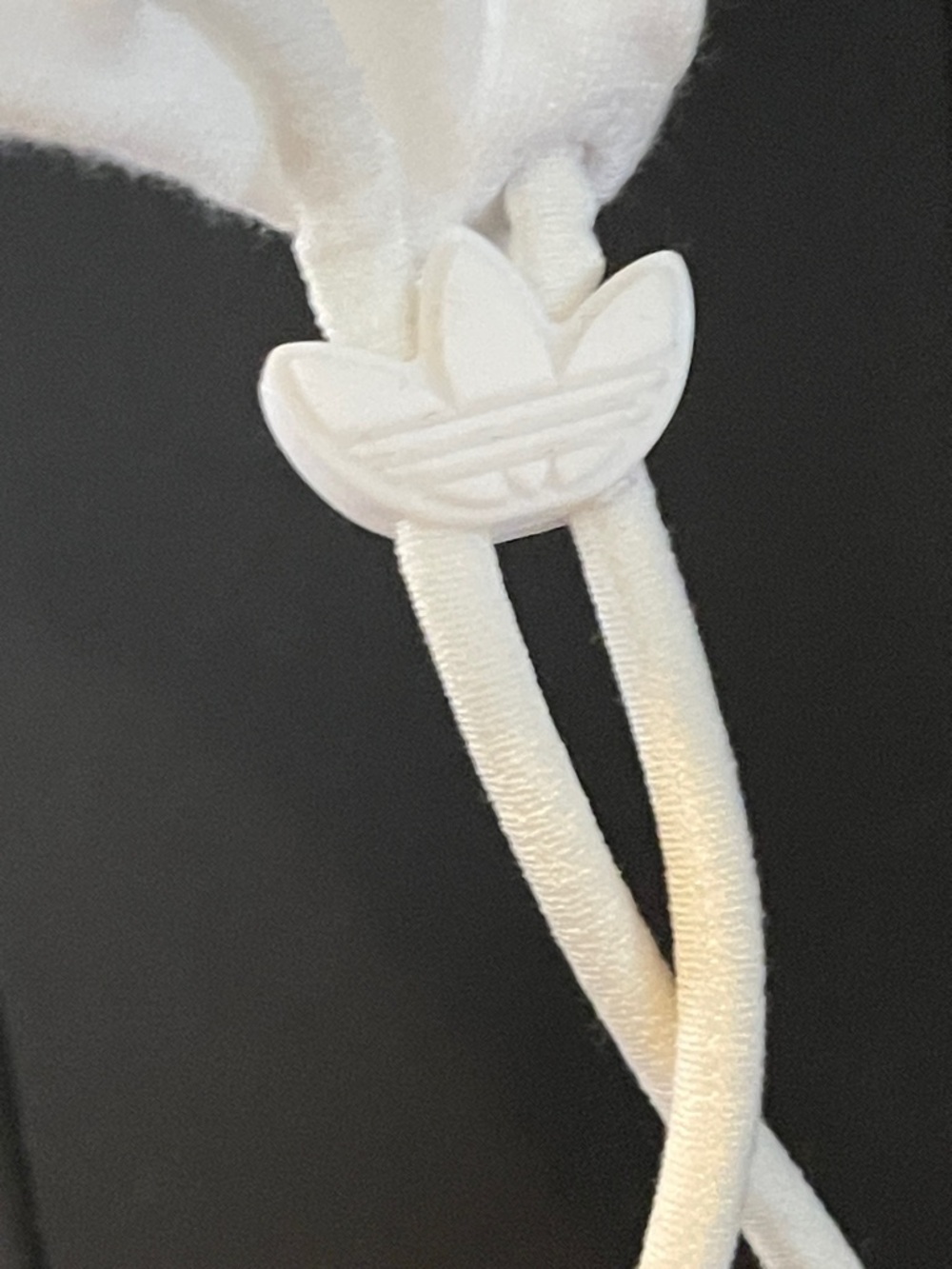 adidas White Layered Short Sleeve Tee with Side Drawstrings - Picture 4 of 9